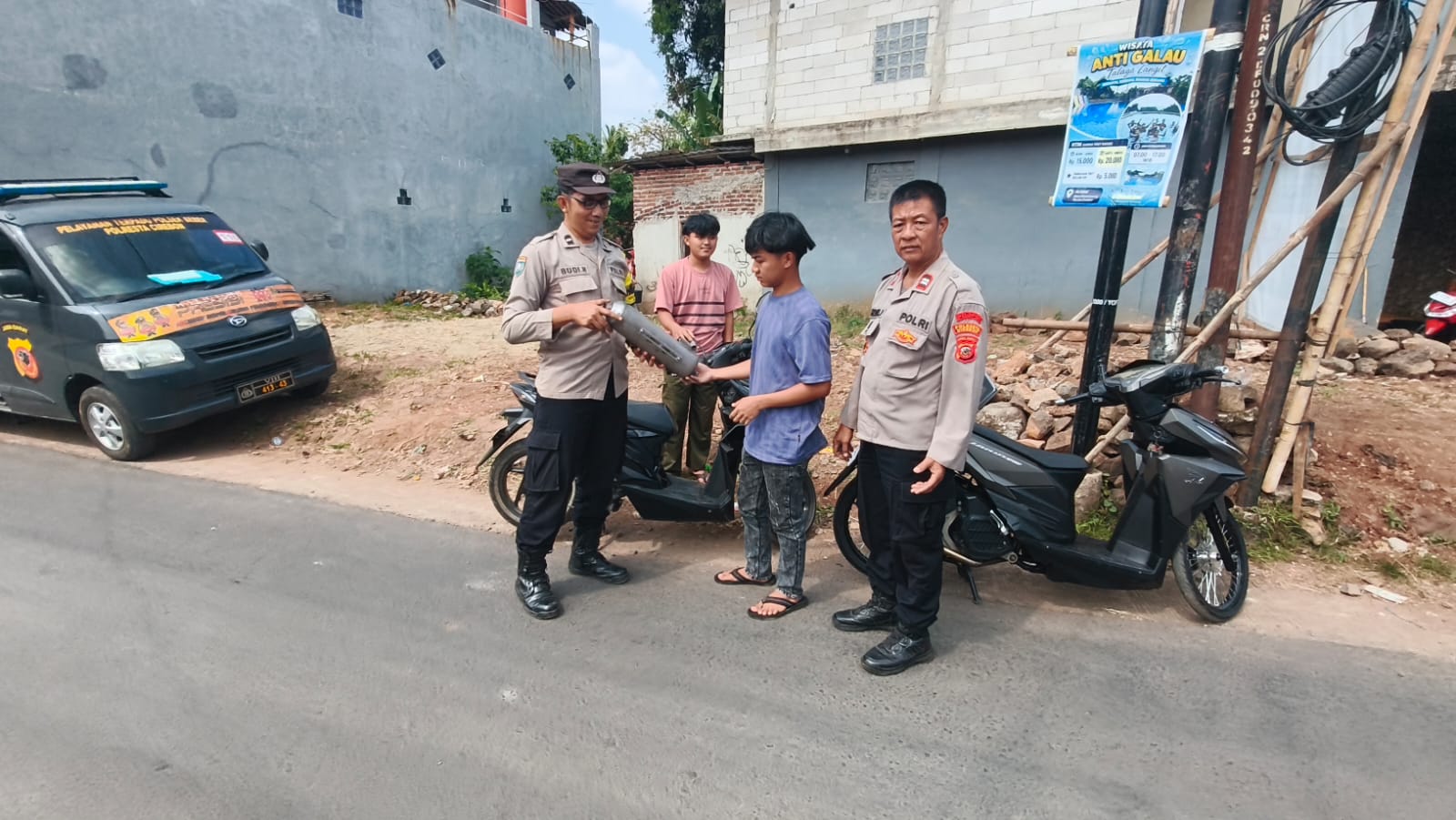 Polsek Beber Laksanakan Ops Pekat Penertiban Knalpot Brong Demi Kenyamanan Warga